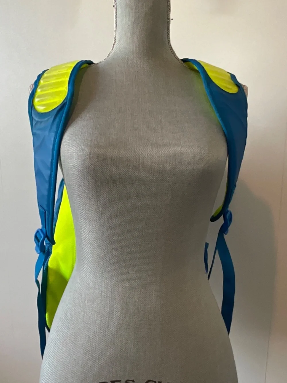 Nike Max Air Nylon Backpack Royal Blue Neon Yellow Large Multi Pocket GC